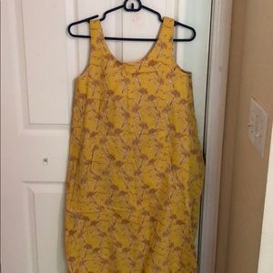 Yellow, floral printed dress